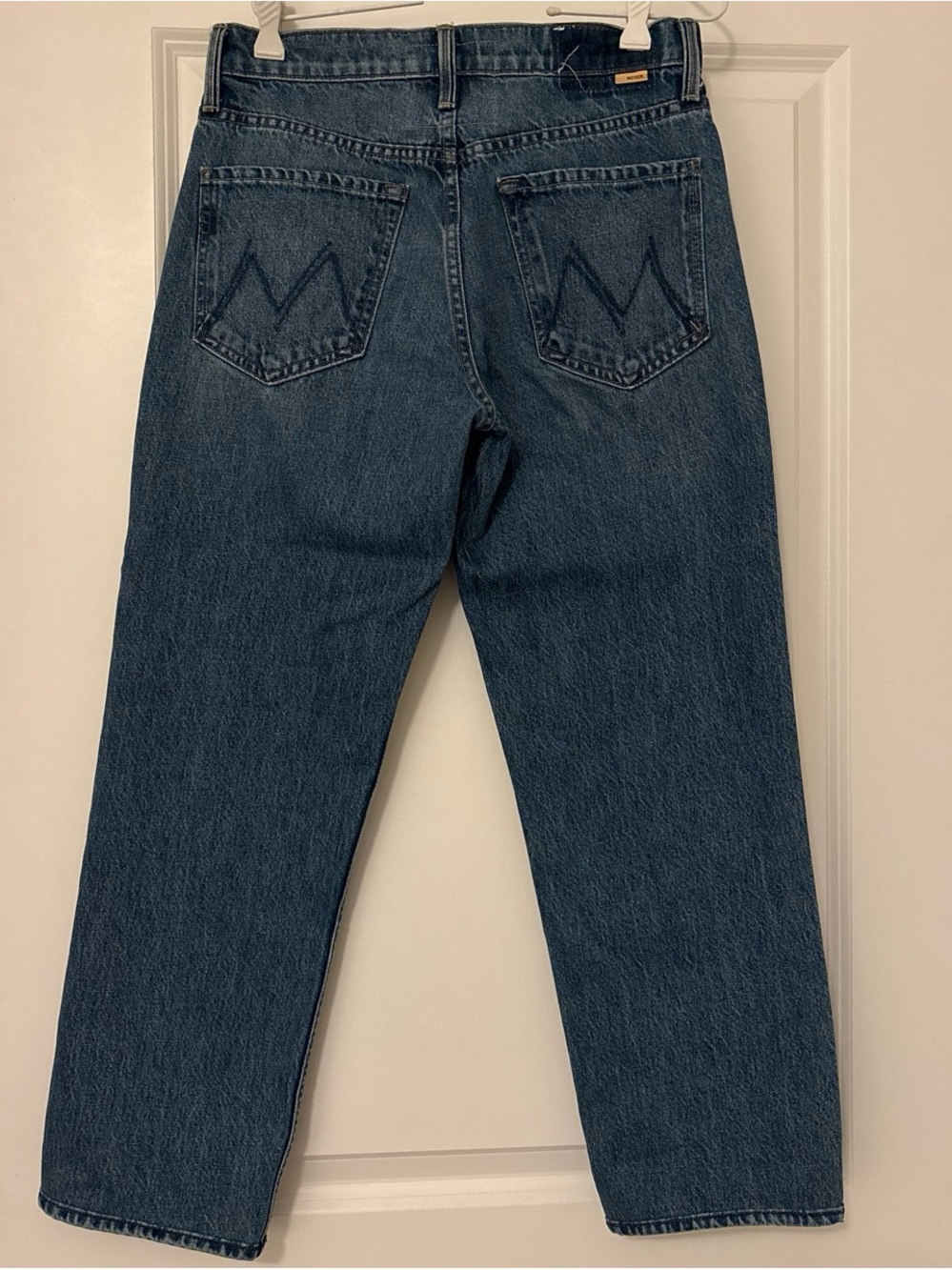 MOTHER Dark Blue Straight-Leg Jeans